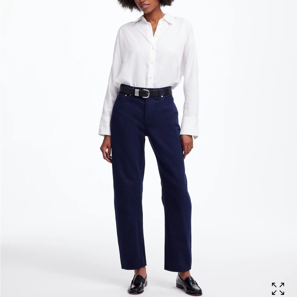 Madewell The Darted Barrel-Leg Jean in Garment-Dyed Denim size 25